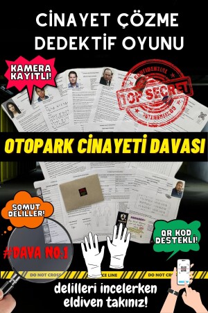 Cinayet Çözme - Dedektif Oyunu - Katil Kim Oyunu - Suçlu Kim - Suç Çözümleme Oyunu - Otopark Davası - 1