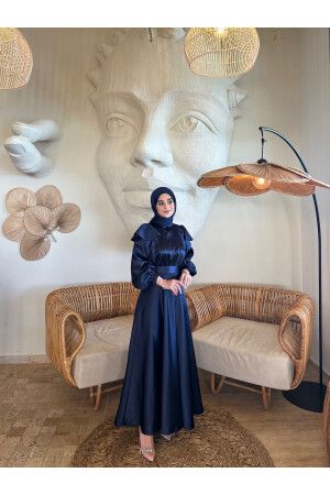 CİNDY LACİVERT TESETTÜR ABİYE - Byateiler