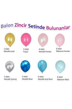 Cinsiyet Belirleme Parti Seti; Baby Kutu-Fon Perde- Folyo Balon Ve Balon Zincir Seti Konsept 2 - 5