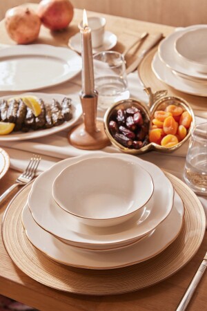 Cisele Porzellan 83-teiliges Tafelservice für 12 Personen mit Kaffeetasse Geschenk 153. 03. 08. 3539 - Karaca