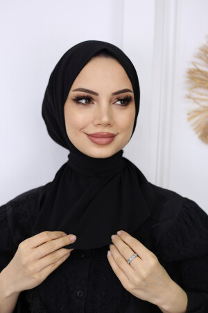 Çıtçıtlı Hazır Pratik Hijab Günlük ve Havuz Bone Tesettür Kadın Şal Eşarp - 2