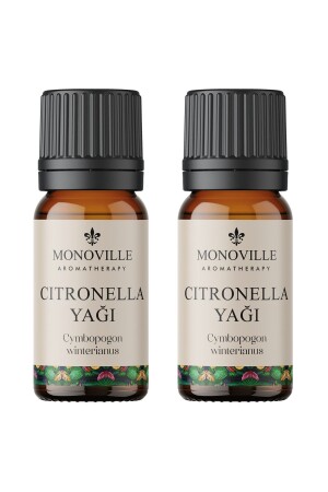 Citronella Uçucu Yağı 2'li Set %100 Saf ve Doğal (Citronella Essantial Oil) 2x10 ml - 1