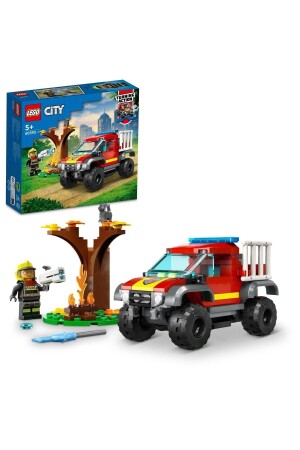 ® City 4x4 Feuerwehr-Rettungseinsatz 60393 – Bauset für Kinder ab 5 Jahren (97 Teile) Lego 60393 - 2