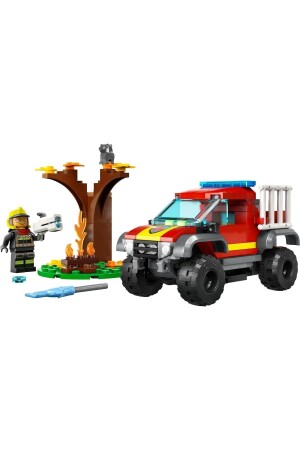 ® City 4x4 Feuerwehr-Rettungseinsatz 60393 – Bauset für Kinder ab 5 Jahren (97 Teile) Lego 60393 - 4