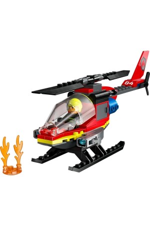 ® City Fire Rescue Helicopter 60411 – Bauset für Kinder ab 5 Jahren (85 Teile) - 3