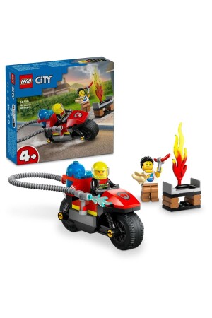 ® City Fire Rescue Motorrad 60410 – Bauset für Kinder ab 4 Jahren (57 Teile) - 1