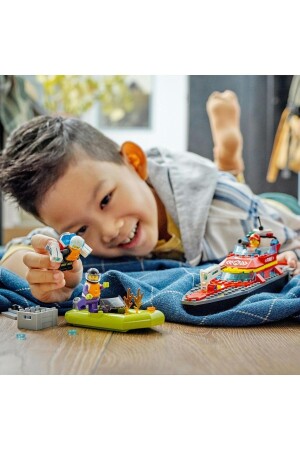 ® City İtfaiye Kurtarma Teknesi 60373 - 5 Yaş ve Üzeri Çocuklar için Yapım Seti (144 Parça) LEGO 60373 - 9