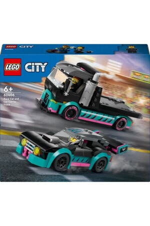 ® City-Rennwagen und Autotransporter 60406 – Bauset für Kinder ab 6 Jahren (328 Teile) - 4