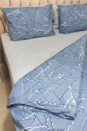 ورقة مرنة مزدوجة من غطاء القماش المخطط MNZ Set cndn-damarlinev-çk - CANDAN ÇEYİZ