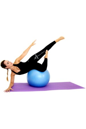 CKSor 55 cm Pilates-Ball, langlebiger Yoga-Pilates-Übungsball und Aufblaspumpe - 1