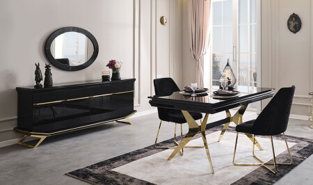 Clara Black Gold Esszimmer - 1