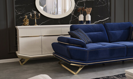 Clara Gold Sofa-Set - 8