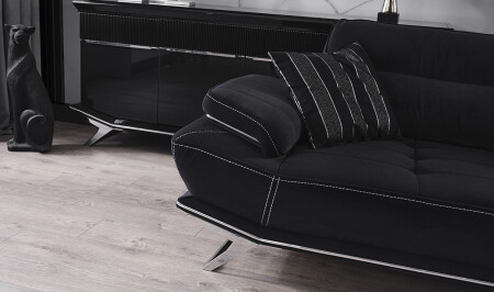 Clara Schwarzes Sofa - 7