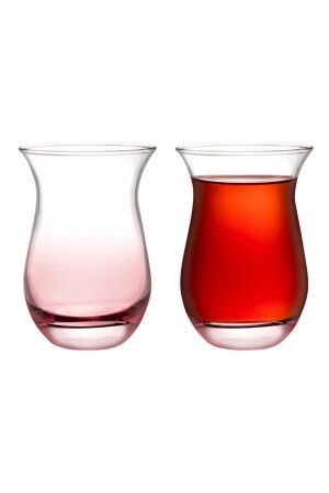 Clarette Pink Touch 6-teiliges Teeglas – 168 ml 1KBARD0553-8682116243339 - 2