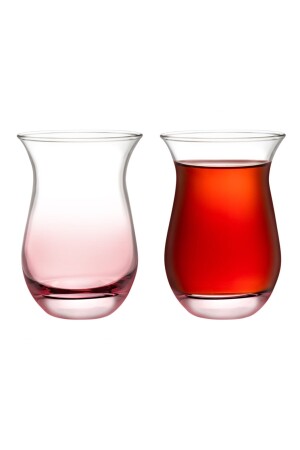Clarette Pink Touch 6-teiliges Teeglas – 168 ml 1KBARD0553-8682116243339 - 1