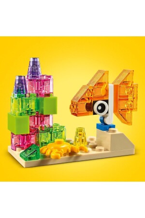 ® Classic Creative Transparent Bricks 11013 – Kreatives Bauset für Kinder (500 Teile) - 9