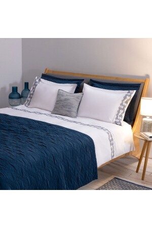 Clayton Extra Doppelbett-Bettbezug-Set, 230 x 220 cm, Weiß, CK212TEK086 - Chakra