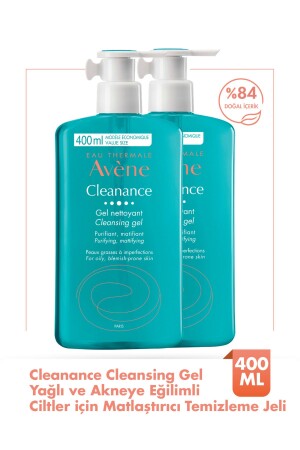 Cleanance Gel Yüz Yıkama Jeli Nettoyant Cleansing Gel 400 Ml 2'li Avantaj Set - 1