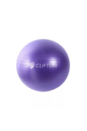 Clifton Pilates-Ball, groß, 65 cm, Lila + Pumpe als Geschenk - 1