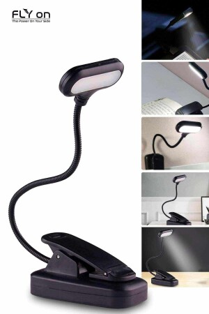 Clip-on Buch Leselampe Led Buch Lesen 3 LED Latch Lampe Weißes Licht Tischlampe-fnr100 - 1