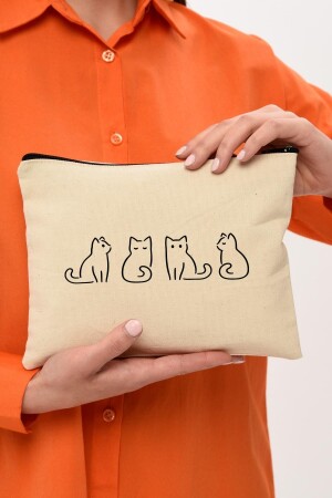 Clutch Little Cats Canvas-Make-up-Tasche - 2