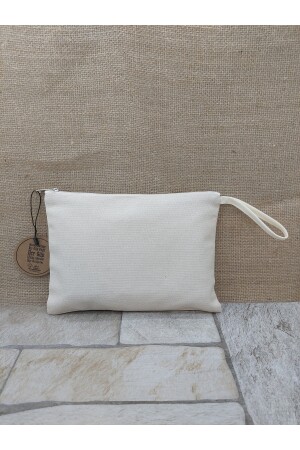 Clutch mit Holzschnitt-Augenmuster, Portfolio-Tasche, Make-up-Tasche - 4