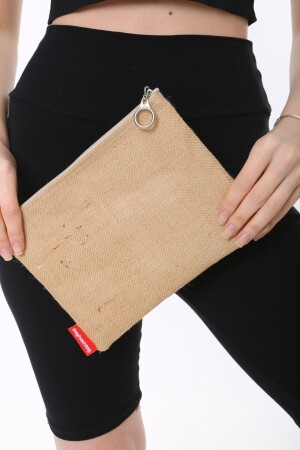 Clutch-Portfoliotasche aus Jute - 1