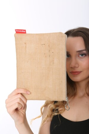 Clutch-Portfoliotasche aus Jute - 5