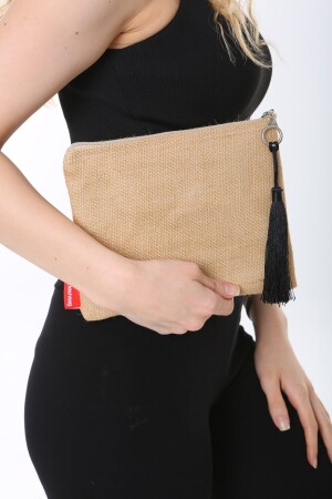 Clutch-Portfoliotasche aus Jute - 4