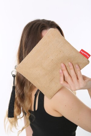 Clutch-Portfoliotasche aus Jute - 5