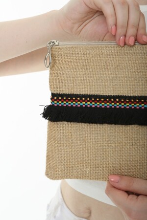 Clutch-Stofftasche aus Jute - 6