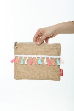 Clutch-Stofftasche aus Jute - 3