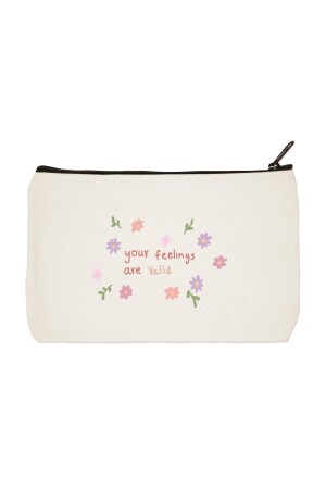 Clutch Your Feelings Are Valid, bedruckte Stoff-Make-up-Tasche – Stifthalter – Handtasche - 1