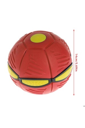 Co-8810 Flat Ball (PHLAT BALL) Dönüşebilen Uçan Frizbi Disk Futbol & Eğlence Topu Kırmızı CO-1069 - 5