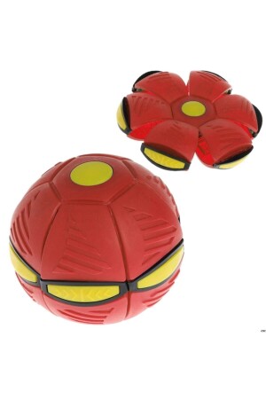 Co-8810 Flat Ball (PHLAT BALL) Dönüşebilen Uçan Frizbi Disk Futbol & Eğlence Topu Kırmızı CO-1069 - 1
