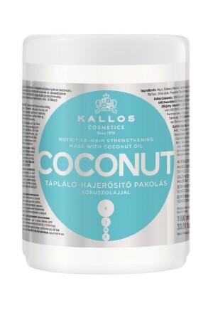 Coconut Hindistan Cevizi Yağı Içeren Güçlendirici Ve Besleyici Saç Bakım Maskesi 1000ml - Kallos Cosmetics