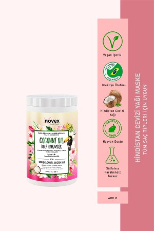 Coconut Oil - Besleyici Ve Kırılmaya Karşı Onarıcı Hindistan Cevizi Yağı Saç Maskesi 400g - Novex