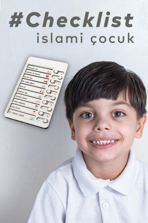 Çocuk Islami Değerler Checklist Kontrol Listesi Eğitici Oyuncak Ahşap Yapılacaklar Listesi UM10 - 2