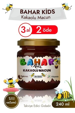 Çocuk Macunu Kakaolu Pekmez Iştah Açıcı Propolis Kilo-aldırıcı Ari Sütü Bal Vitamin (240gr) - 3