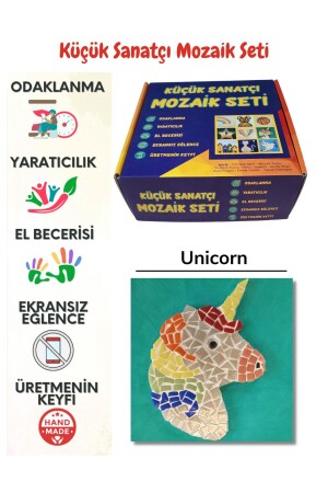 Çocuk Mozaik Seti-dikkat Ve El Becerisi Geliştirici Sanatsal Eğitici Oyuncak Unicorn-pony 29041517 - 3