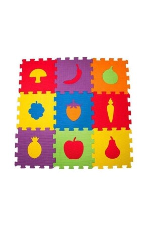 Çocuk Oyun Karosu - Eva Puzzle Ev Matı - Meyveler / 304 - 3