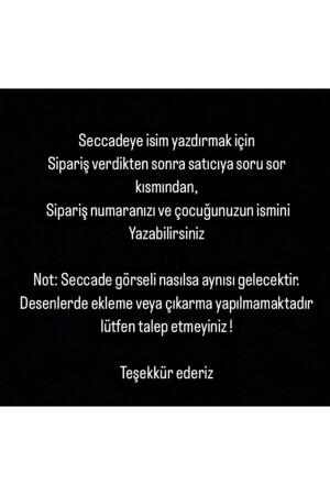 Çocuk Seccadesi ( Kız Çoçuk Seccadesi ) Çoçuk Keçeden Çoçuk Seccadesi MNK001 - 4