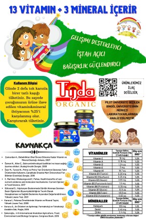 Çocuk Vitamin Katkılı Kids Kakaolu Kilo Aldırıcı Macun 200 Gr TJD-KIDSMCN-200GR - 7