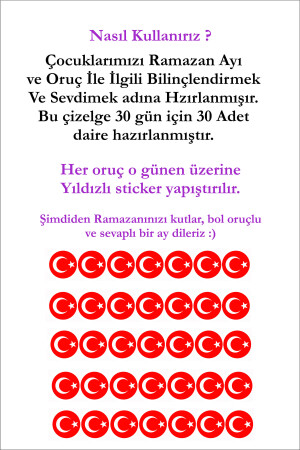 Çocuklar Için Ramazan Ayı Oruç Çizelgesi - Ramazan Sticker Çocuk Imsakiyesi ss - 4