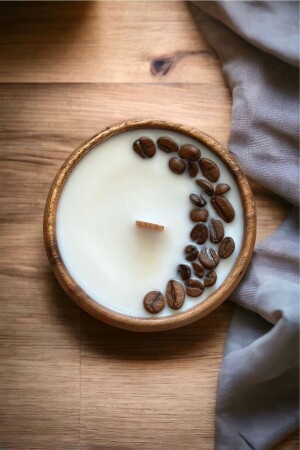 Coffee Bean Vegan Soya Wax Kahve Esanslı Mum Parafin Içermez Candle - 2