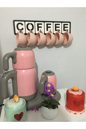 Coffee Yazılı Fincan-kupa Ve Bardak Askılığı 45*10 Cm - 2