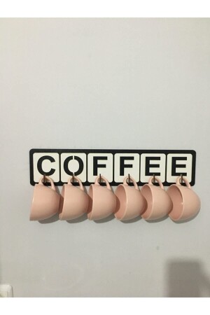 Coffee Yazılı Fincan-kupa Ve Bardak Askılığı 45*10 Cm - 3