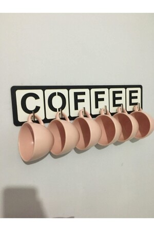 Coffee Yazılı Fincan-kupa Ve Bardak Askılığı 45*10 Cm - 4
