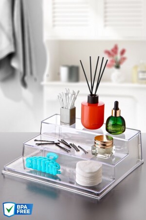 Çok Amaçlı- Kozmetik- Banyo- Mutfak Düzenleyici Clear Stand Organizer - 2