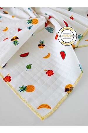 Çok Amaçlı Müslin Örtü 90x90 Cm Organik Ananas FEMMMSLN05 - 2